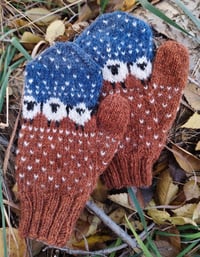 Image 1 of “Baa-ble” mittens - Rust heather - Ready to ship