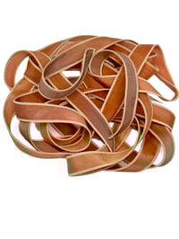 Image 5 of 1PC. SARSAPARILLA 42" hand dyed wrist wrap bracelet silk ribbon//Yoga wrist wrap bracelet ribbon