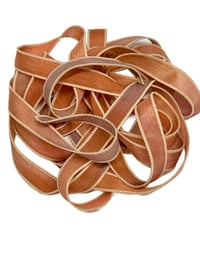 Image 6 of 1PC. SARSAPARILLA 42" hand dyed wrist wrap bracelet silk ribbon//Yoga wrist wrap bracelet ribbon