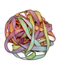 Image 1 of 1PC. HIPPIE UNICORN 42" hand dyed wrist wrap bracelet silk ribbon//Yoga wrist wrap bracelet ribbon