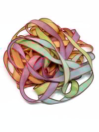 Image 4 of 1PC. HIPPIE UNICORN 42" hand dyed wrist wrap bracelet silk ribbon//Yoga wrist wrap bracelet ribbon