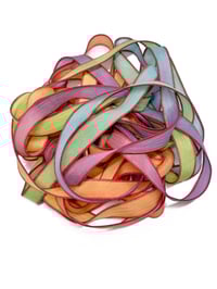 Image 2 of 1PC. HIPPIE UNICORN 42" hand dyed wrist wrap bracelet silk ribbon//Yoga wrist wrap bracelet ribbon