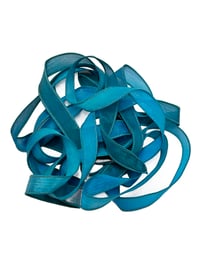 Image 4 of 1PC. POOLSIDE 42" hand dyed wrist wrap bracelet silk ribbon//Yoga wrist wrap bracelet ribbon