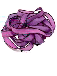 Image 4 of 1PC. TAINTED LOVE 42" hand dyed wrist wrap bracelet silk ribbon//Yoga wrist wrap bracelet ribbon