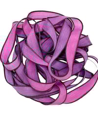 Image 6 of 1PC. TAINTED LOVE 42" hand dyed wrist wrap bracelet silk ribbon//Yoga wrist wrap bracelet ribbon