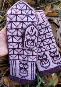 Image 2 of Harry Potter Owl mittens - Pink - Ready to ship