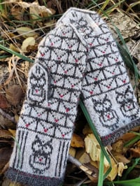 Image 1 of Harry Potter Owl mittens - Gray - Ready to ship