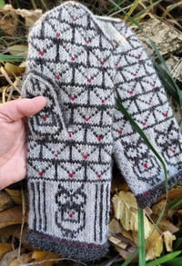 Image 3 of Harry Potter Owl mittens - Gray - Ready to ship