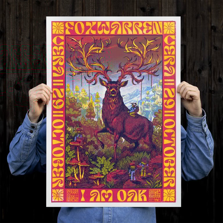 Foxwarren // Screenprinted Gig poster