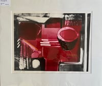 Image 2 of Pink monotype  (framed in a mount)