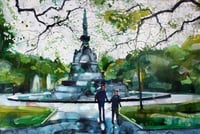 Hand-in-Hand at the fountain -Kelvingrove Park