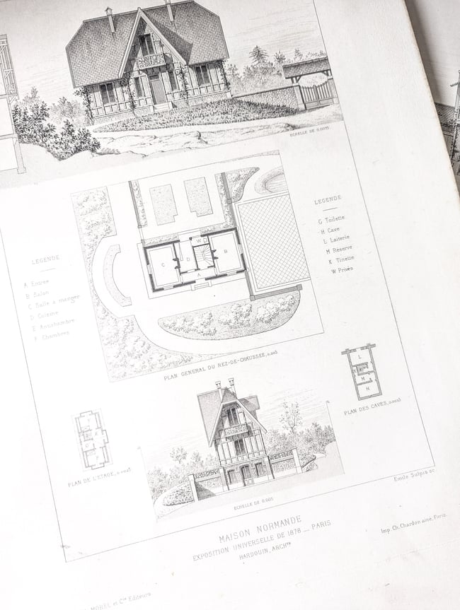 3 planches Les petites habitations françaises -1-