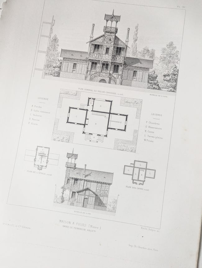 3 planches Les petites habitations françaises -1-