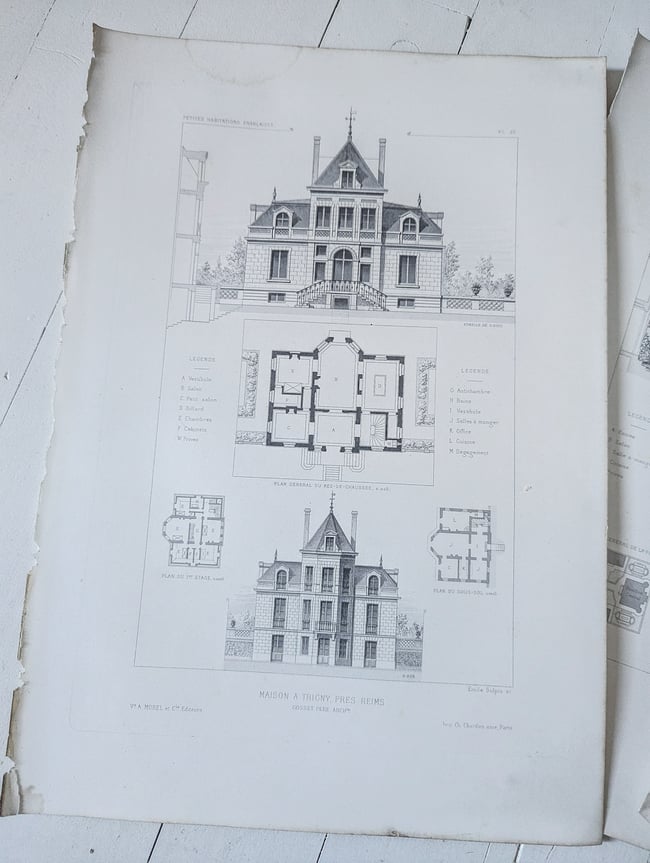 3 planches Les petites habitations françaises -2-