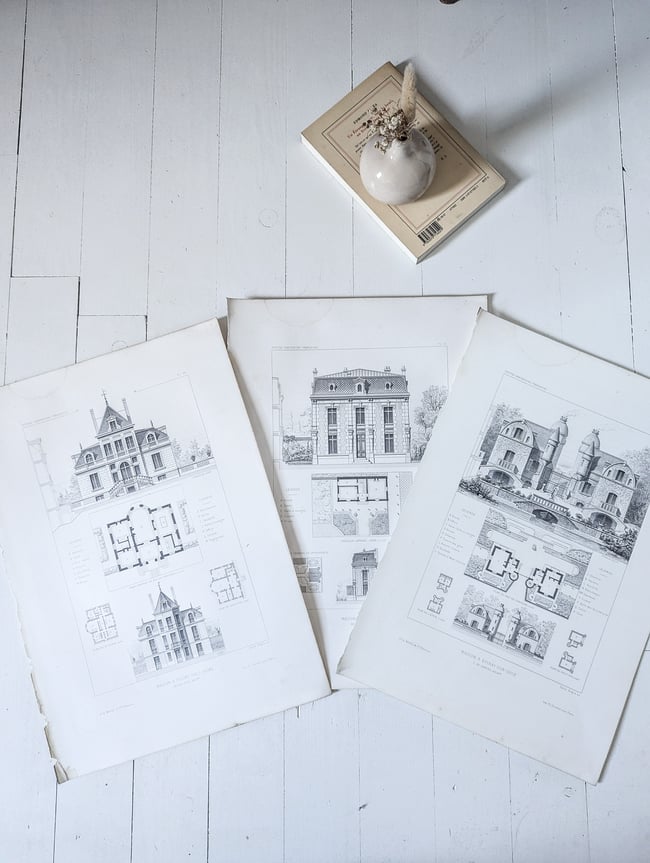 3 planches Les petites habitations françaises -2-