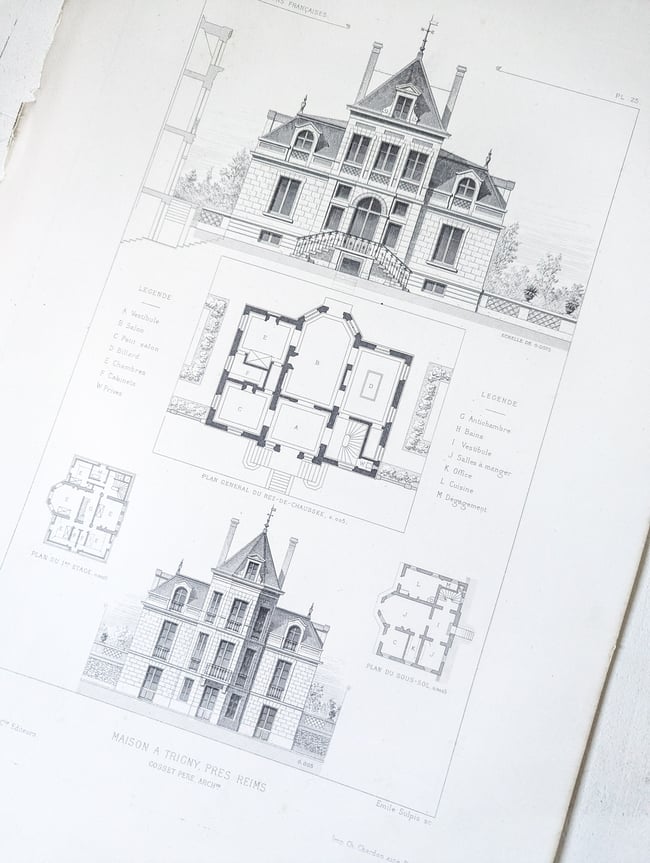 3 planches Les petites habitations françaises -2-