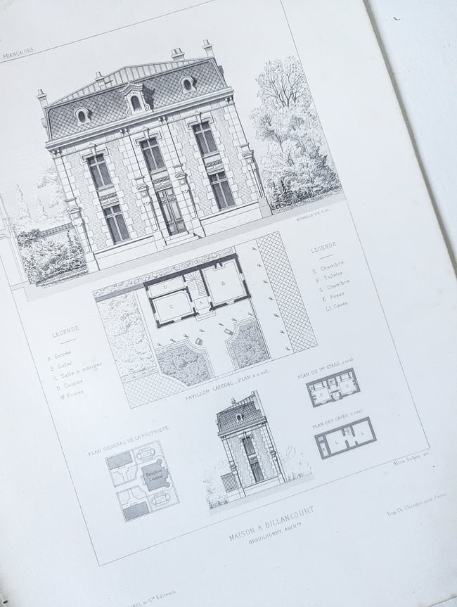 3 planches Les petites habitations françaises -2-