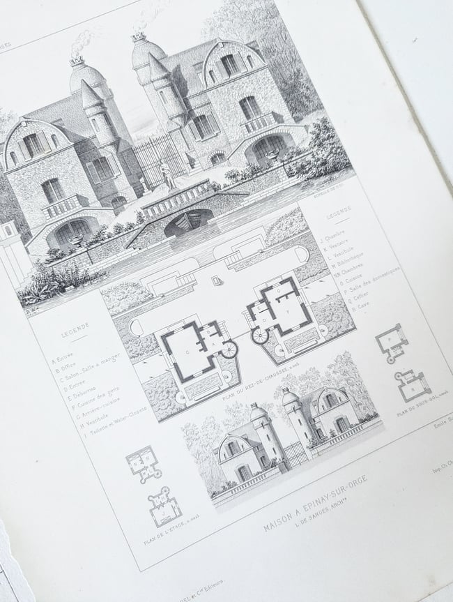 3 planches Les petites habitations françaises -2-