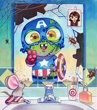 Image 1 of Marvel Snap! Zombie Colonel America (Original Art)