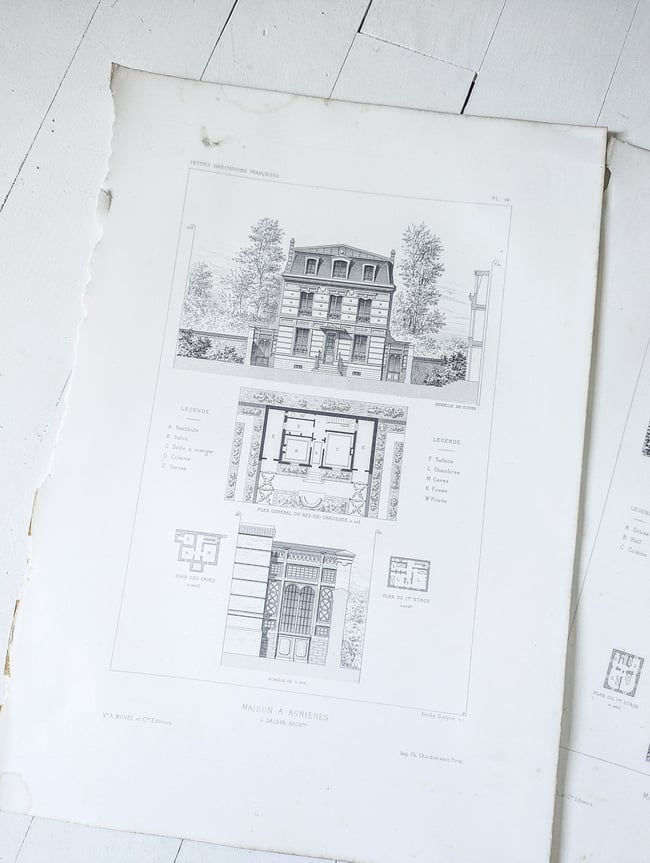 3 planches Les petites habitations françaises -3-