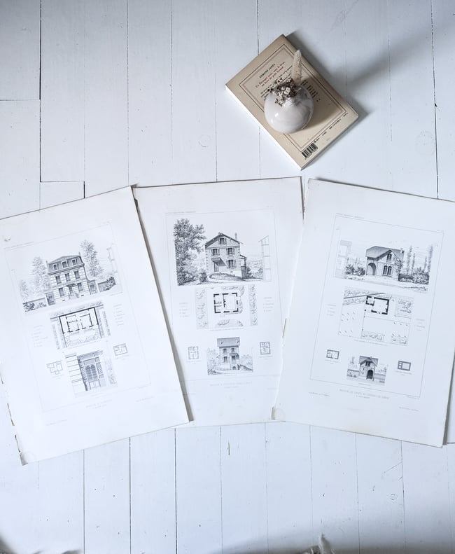 3 planches Les petites habitations françaises -3-