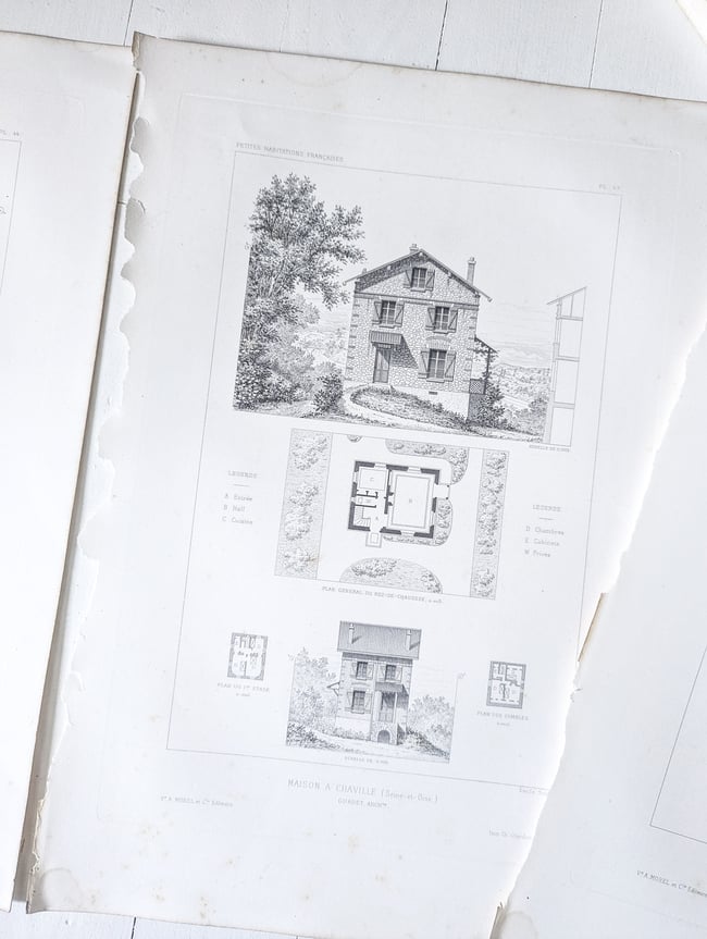 3 planches Les petites habitations françaises -3-