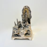 Image 1 of Souvenir religieux vintage sculpture de Lourdes Bernadette Soubirous Sainte Vierge Marie