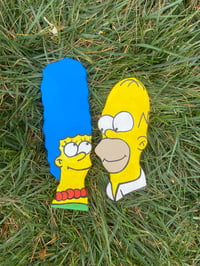 Image 1 of 90s Couple Wooden Cutouts