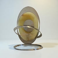 Image 7 of Souvenir religieux Vierge à l'enfant - étain et pierre onyx - Vierge Marie - 1960 - 70