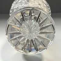 Image 10 of Vase vintage en cristal de Bohème taillé - Vase trompette en cristal - Années 40 - 50