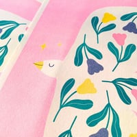 Image 4 of Illustration limitée en risographie A4  - Oiseau