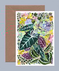 'Indoor Garden' Greetings Card