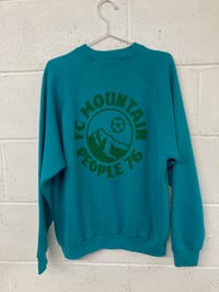 Image 4 of FC Mountain People, teal L (22.5"P2P, 26.5"S2H, 31"C2C) Second 