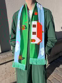 Image 1 of THE COUNTRYSIDE COTTAGE - KNITTED SCARF