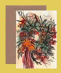 'Wreath with Dried Oranges' Christmas Card