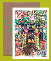 'Festive Staffy' Christmas Card