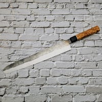 Image 2 of Bread knife with Wa handle karelian birch