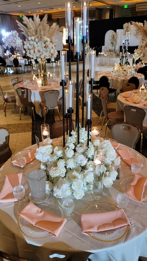 Image of Candlelabra base  flower centerpiece only 