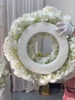 Image of Candlelabra  Base flower ,  off white  ( flower only)