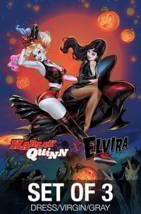 Image 1 of HARLEY QUINN X ELVIRA #1 set of 3
