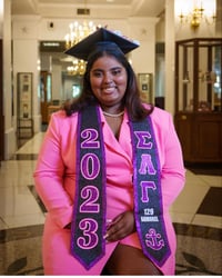 Image 1 of Go BIG or Go HOME Full Glitter Graduation Stole