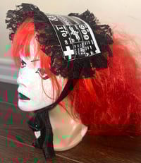Image 2 of medical monitor print headdress (black)