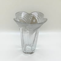 Image 8 of Vase japonais vintage 1950 – Verre dépoli motif muguet – HOYA Japan Glass