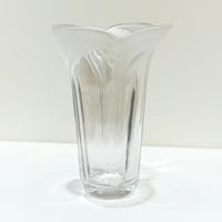 Image 4 of Vase japonais vintage 1950 – Verre dépoli motif muguet – HOYA Japan Glass