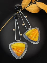 Image 2 of Rosarita & Black Onyx Earrings