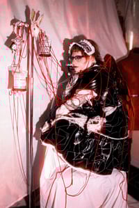 Image 2 of pvc frankensteined x distressed medical OP (black x white)