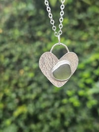 Image 5 of Cornish Seaglass heart necklace - reserved! custom make for B. 