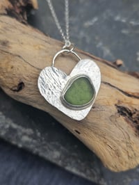 Image 6 of Cornish Seaglass heart necklace - reserved! custom make for B. 