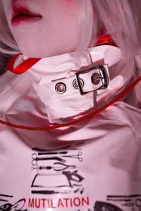 Image 5 of white pvc "mutilation is salvation" nurse JSK