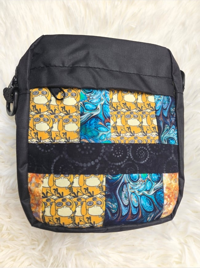 Psyduck Pokemon Patchwork Crossbody Bag